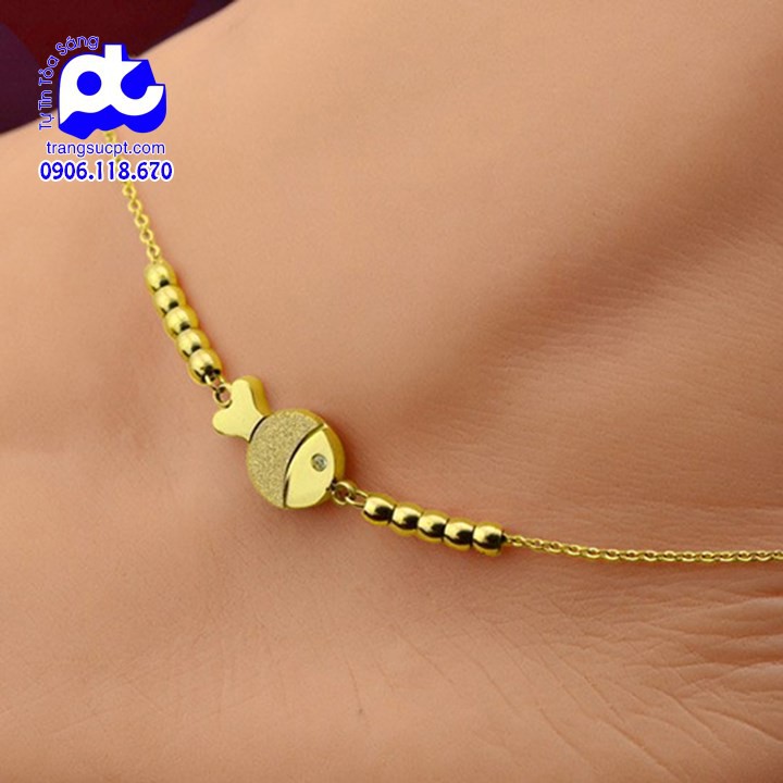 Lắc chân nữ titan cao cấp sang trọng phong cách hàn quốc cao cấp không đen - BB_LC_41