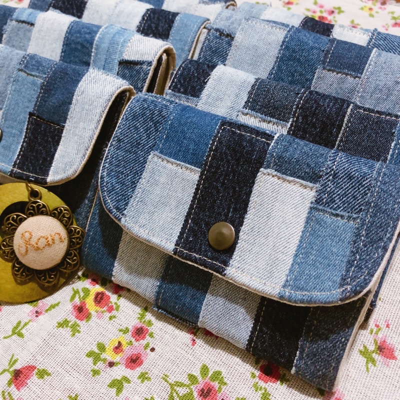 VÍ JEAN HANDMADE TÁI CHẾ MẪU CHẮP VÁ