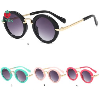 Kính mát trẻ em❤️Mắt kiếng cho bé gái bé trai gọng nhựa tròn phối kim loại sang trọng hàng cao cấp MÀU đen xanh hồng do