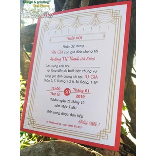 50 - 100 bộ thiệp tân gia cao cấp (giấy lụa)