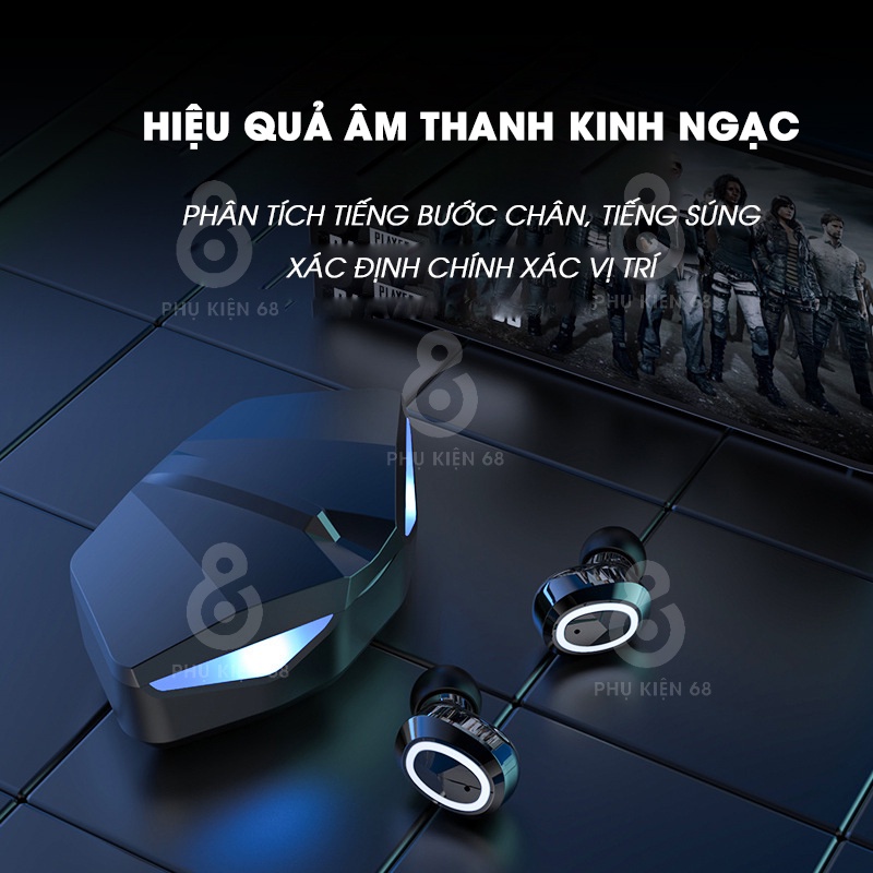 Tai nghe bluetooth gaming M22 âm bass mạnh mẽ, có mic, độ trễ cực thấp