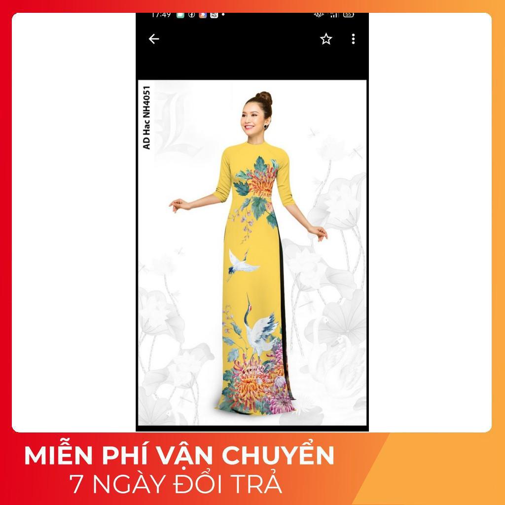 [XẢ KHO ] Áo dài truyền thống in 3d sắc nét _áo dài hoa đẹp