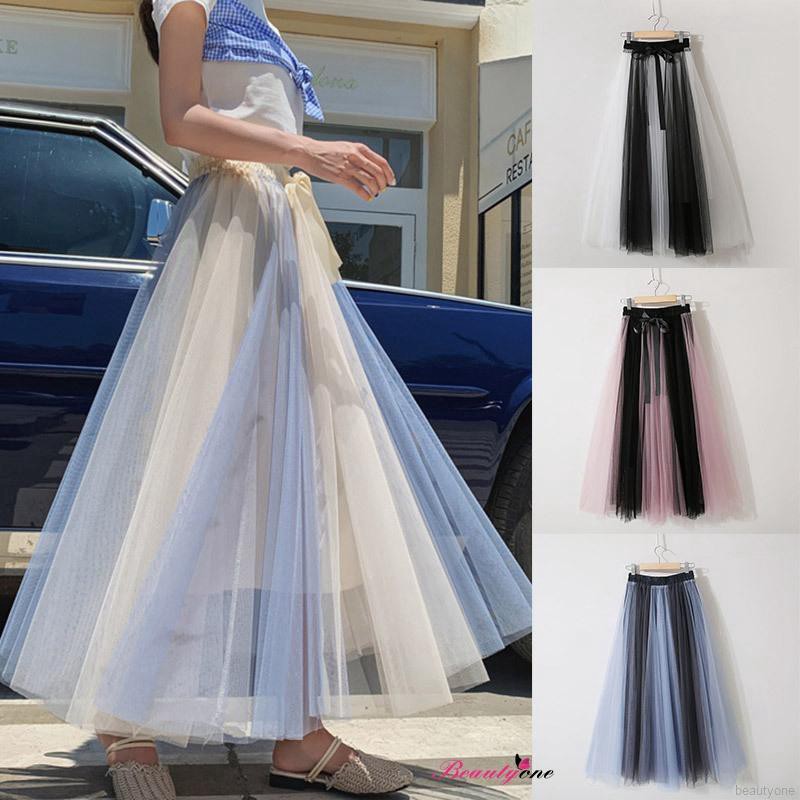 Chân váy xòe tutu phối lưới nhiều màu