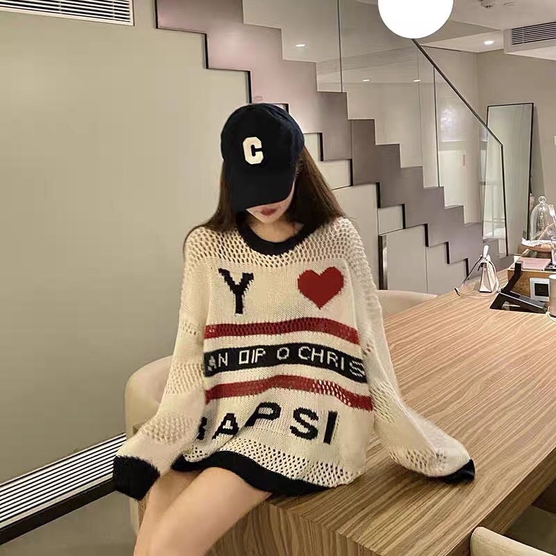 Áo len lưới trắng mỏng nhẹ mềm form rộng ⚡️ANDUSTORE⚡️