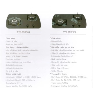 Bếp gas âm Rinnai RVB-6SDR