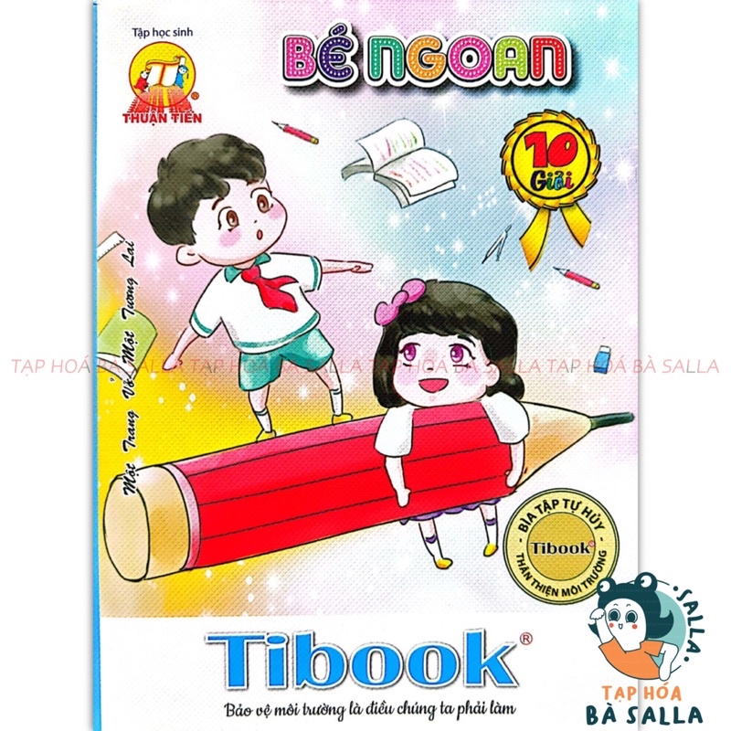Lốc 5 Quyển Tập học sinh 96 trang 4 ô ly Bé Ngoan Thuận Tiến - định lượng 120gsm