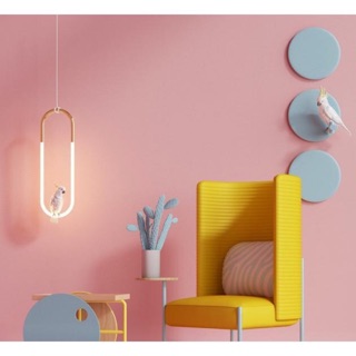 10m Giấy dán tường màu trơn hồng đậm keo sẵn khổ rộng 60cm