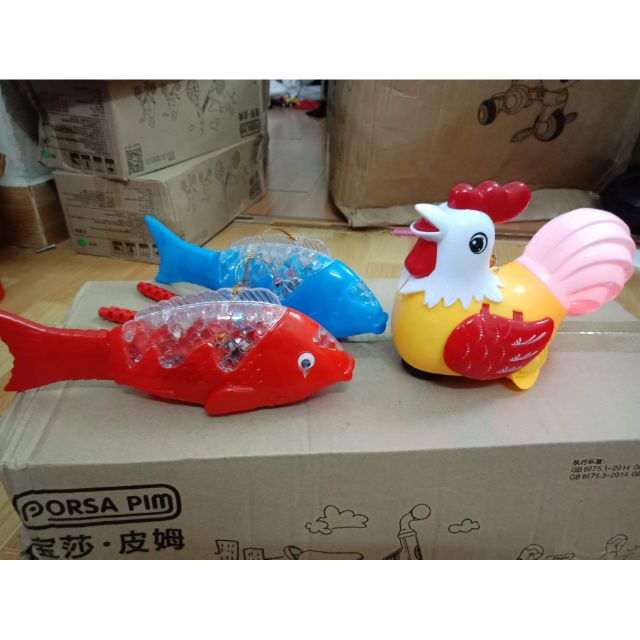 Lồng đèn trung thu gà và cá chép cho bé