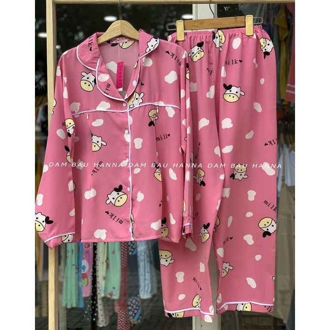 [TẶNG QUÀ] Đồ cho mẹ bầu và  sau sinh đồ dài có khóa cho bé ty có size 80kg vải lụa cotton cao cấp thoáng mát