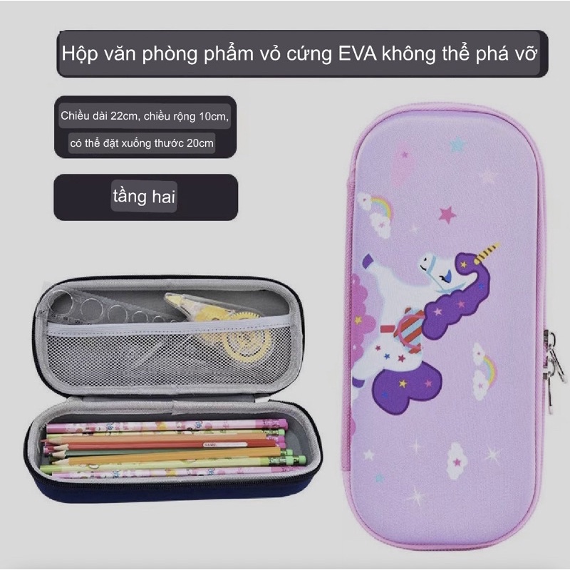 Hộp bút siêu nhân, túi đựng bút nhựa cứng Eva cao cấp siêu nhẹ chống sốc, chống nước, captain, khủng long