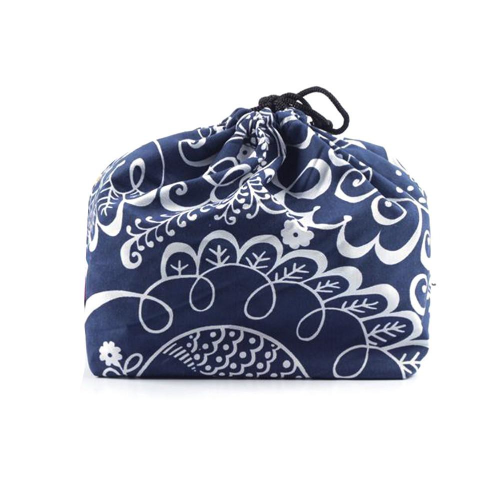 Gelaiai Japanese Style Lunch Box Bag Japanese Style Bento Tote  Pouch Portable Lunch Box Storage Travel Picnic Tea Sets Bag