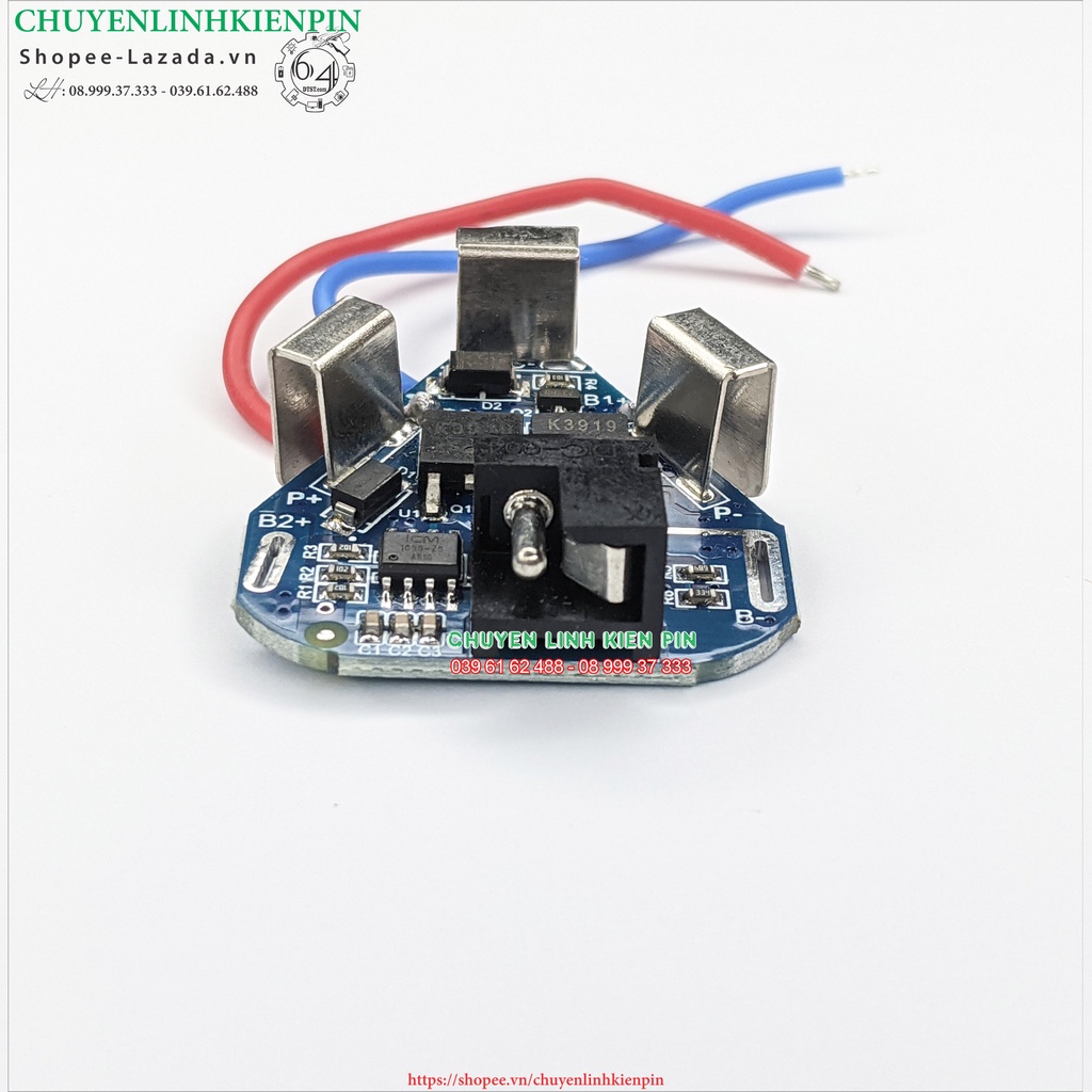 Mạch tam giác -  bảo vệ pin 3S 12V6 22A lắp vỏ TQ