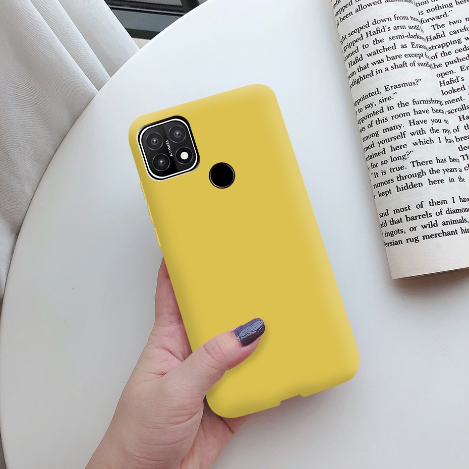 Ốp điện thoại dẻo màu sắc ngọt ngào đơn giản cho Oppo A15 A15S 2021 Oppoa15 Oppoa15S Cph2185