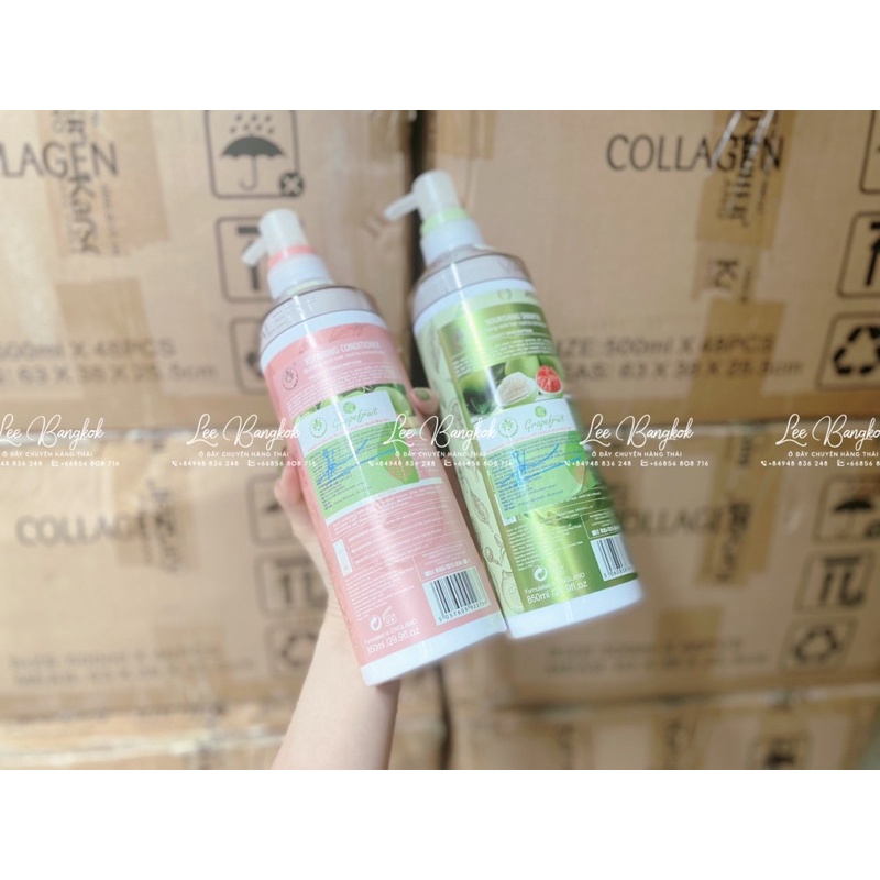 Bộ Dầu Gội Xả Bưởi GRAPEFRUIT PLUS Phục Hồi Chống Rụng Tóc, Kích Thích Mọc Tóc, Phục Hồi Hư Tổn 850ml