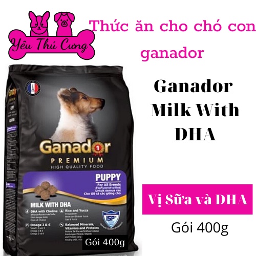 Thức Ăn Hạt Khô Ganador Đồ Ăn Cho Chó Con, Chó Lớn 400g - YÊU THÚ CƯNG