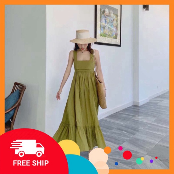 [FREESHIP_Thanh lý 1 ngày] [FREESHIP_Hàng Thái Lan]  ĐẦM MAXI CỘT NƠ LƯNG BẢN TO - ĐẦM DÀI VẢI DŨI ĐI BIỂN SIÊU XỊN - Sỉ