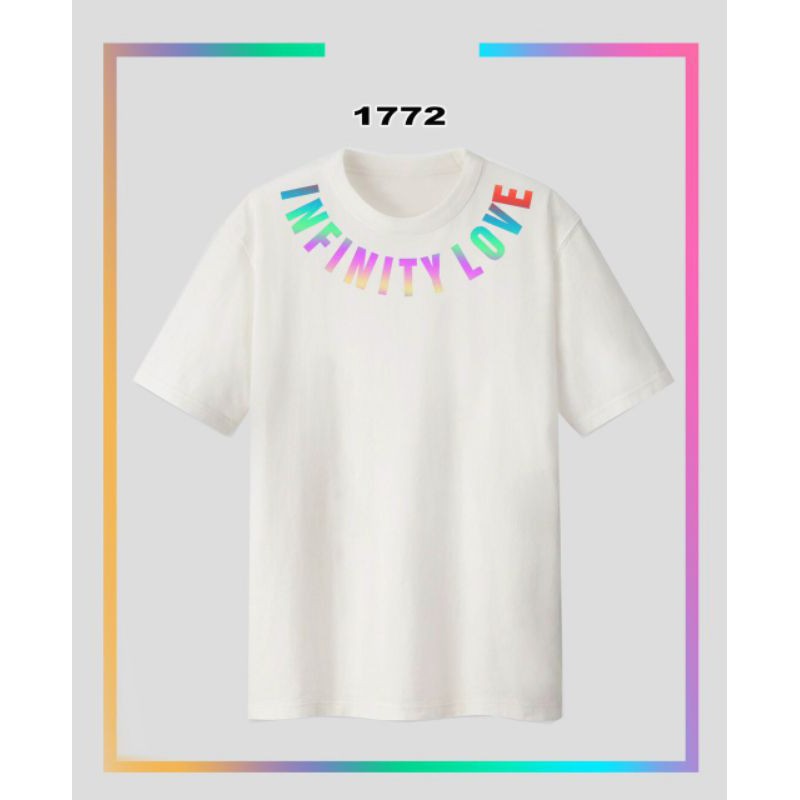 Áo thun in chữ phát sáng 7 màu vòng cổ siêu hot