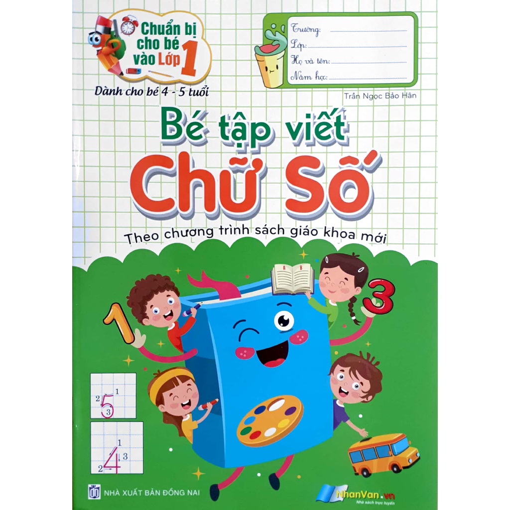 Sách - Combo 2 quyển Bé Tập Viết Chữ Số, Bé Làm Quen Với Chữ Số (Theo chương trình sách giáo khoa mới)