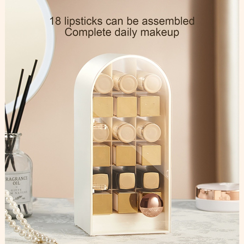 Giá Đỡ Son Môi 18 Ngăn Bằng Nhựa ABS Tiện Dụng