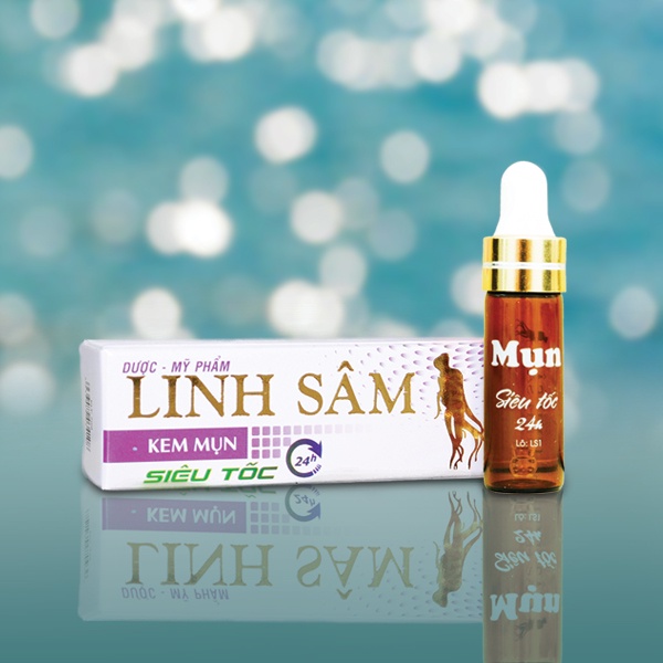 Kem chấm mụn xẹp mụn siêu tốc 24h Linh Sâm xóa các loại mụn mờ thâm liền sẹo se khít lỗ chân lông 5ml