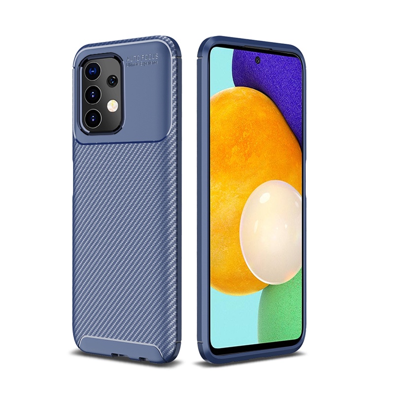 Ốp Điện Thoại Silicon Mềm Kết Cấu Sợi Carbon Nhám Cho Samsung Galaxy A23 A52S A52 A72 M52 4G 5G A 23 52 72
