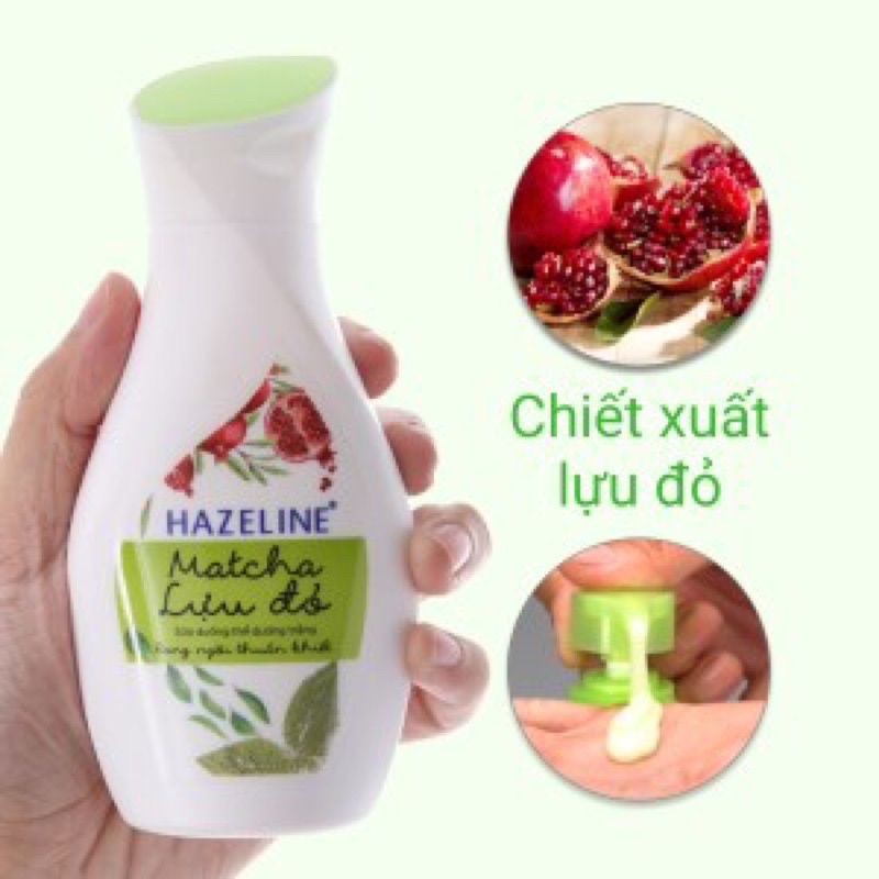 Sữa Dưỡng Thể Hazeline Matcha lựu đỏ chai 140ml