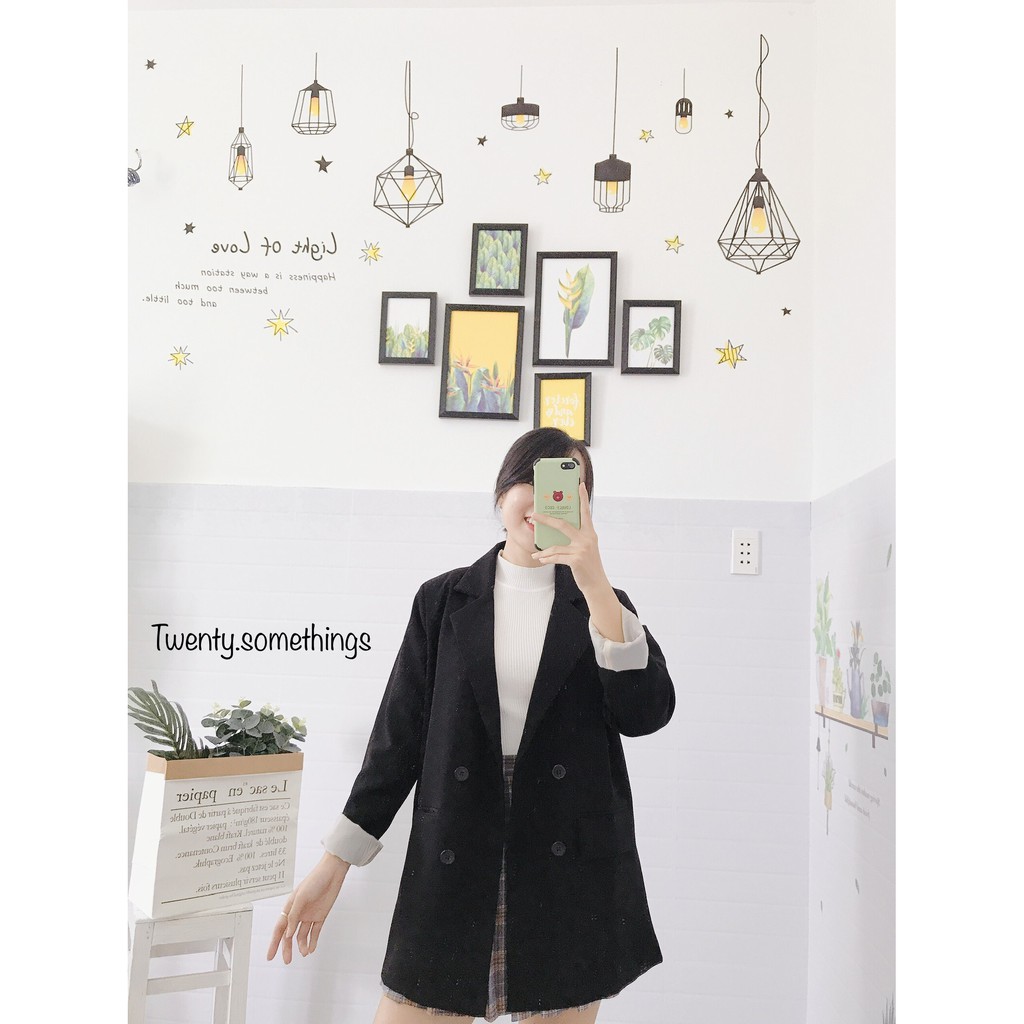 ÁO BLAZER ĐEN 2 LỚP ULZZANG HÀN QUỐC (ảnh thật/sẵn/có video) | BigBuy360 - bigbuy360.vn