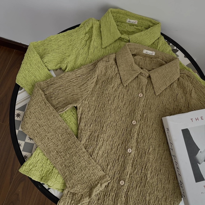 Áo nhăn dài tay (ảnh/ clip shop chụp) | BigBuy360 - bigbuy360.vn