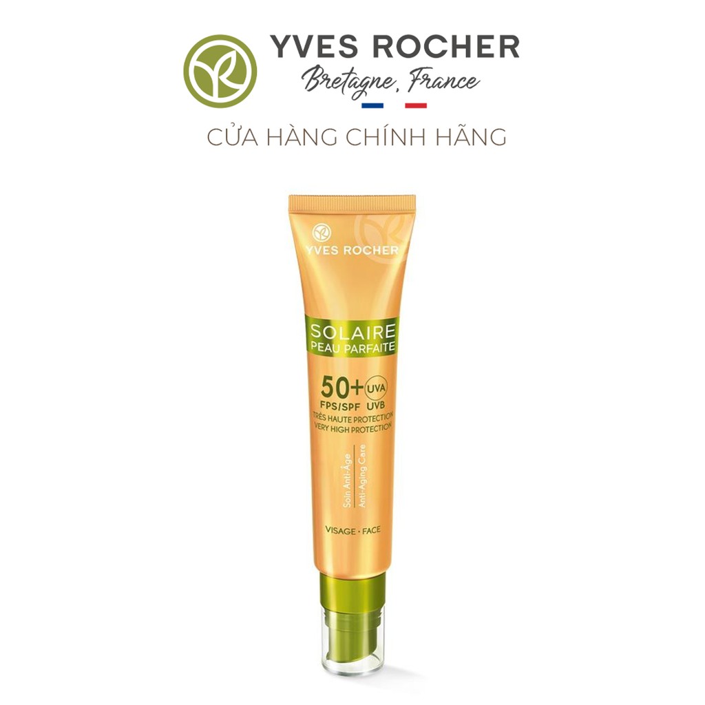 Kem chống nắng Yves Rocher Anti aging Care for Face SPF 50+ UVA UVB 40ml/tuýt