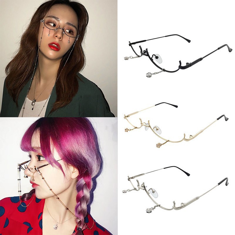 Gọng kính đeo mắt dạng một nửa độc đáo balo local brand | BigBuy360 - bigbuy360.vn