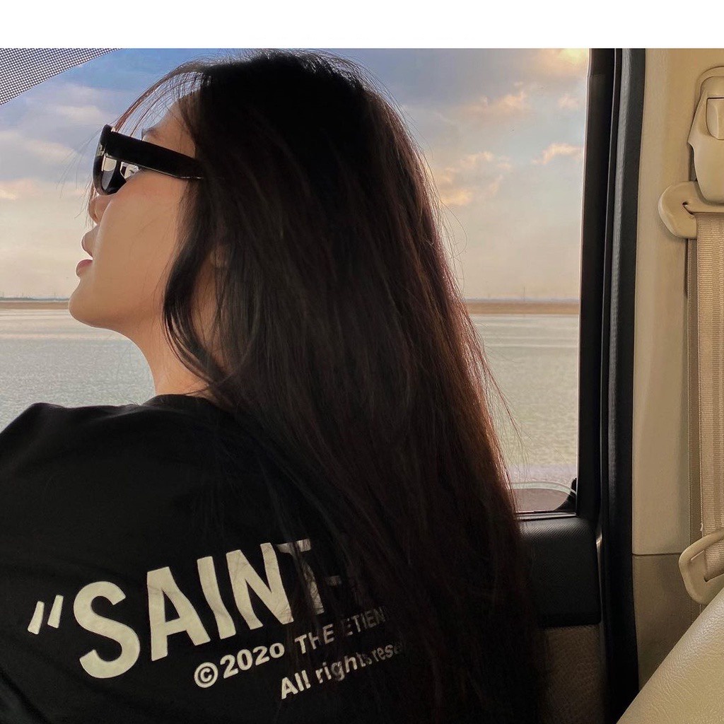 Áo thun unisex nam nữ SAINT PARIS basic , áo phông oversize dáng rộng tay lỡ hiện đại cá tính kiểu dáng Hàn Quốc