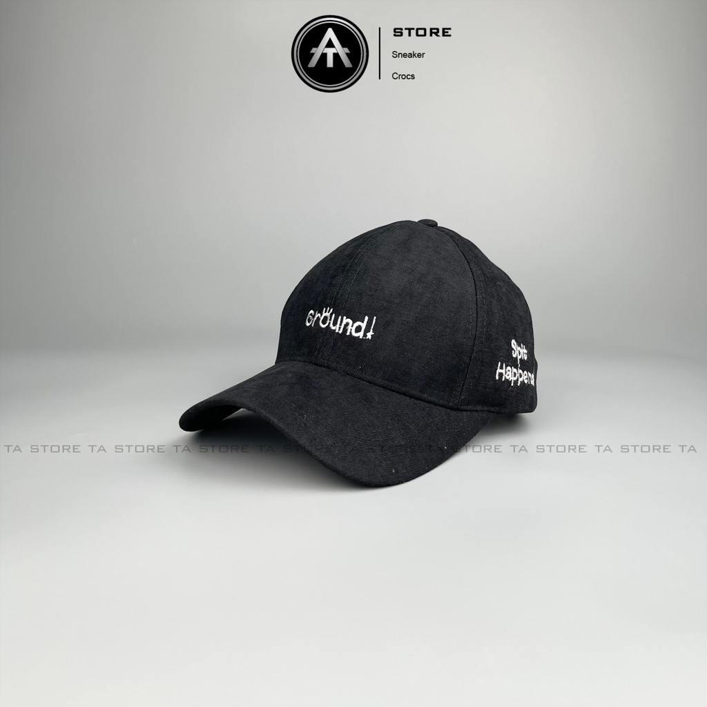 Mũ lưỡi trai thêu chữ Ground chất nhung cao cấp