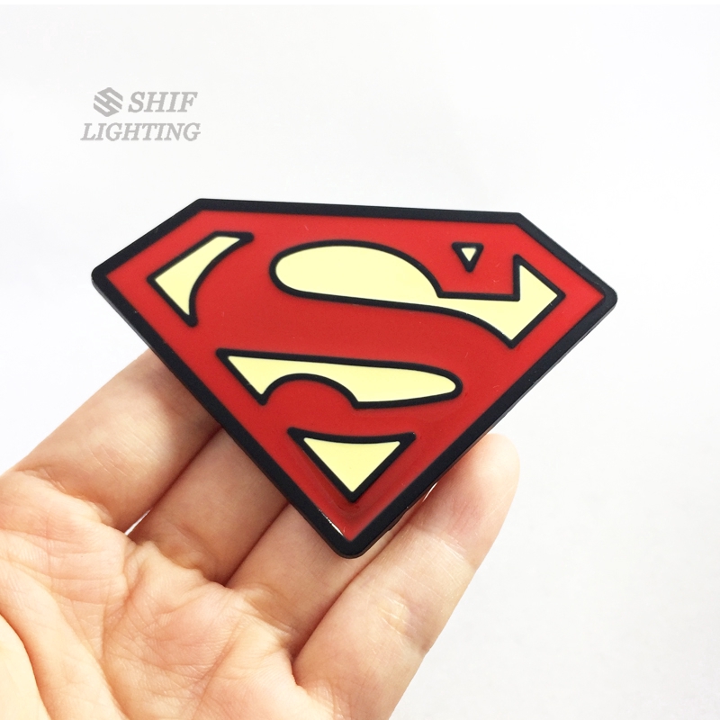 Logo 3D hình SUPERMAN trang trí xe bằng kim loại