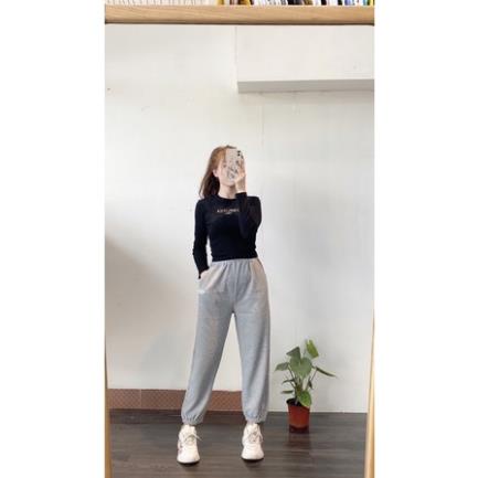 Áo phông bó ngắn tay dài - Áo croptop tay dài các màu A7505 - Quynhshop *