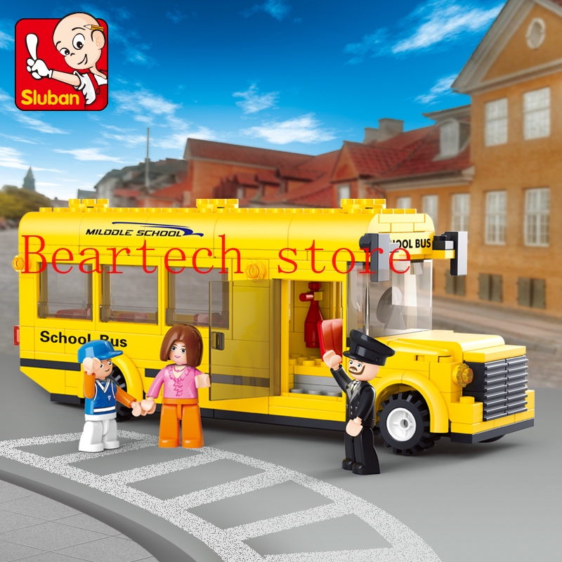 Bộ lắp ráp lego xe buýt dành cho trẻ em có hướng dẫn kèm theo