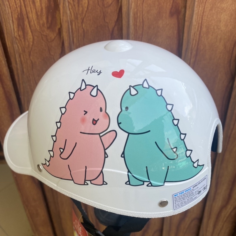 Nón kết bảo hiểm hình thú có khoét cột tóc cho nữ