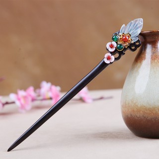 Trâm cài tóc đính hạt giả ngọc bích thời trang hán phục chất lượng cao