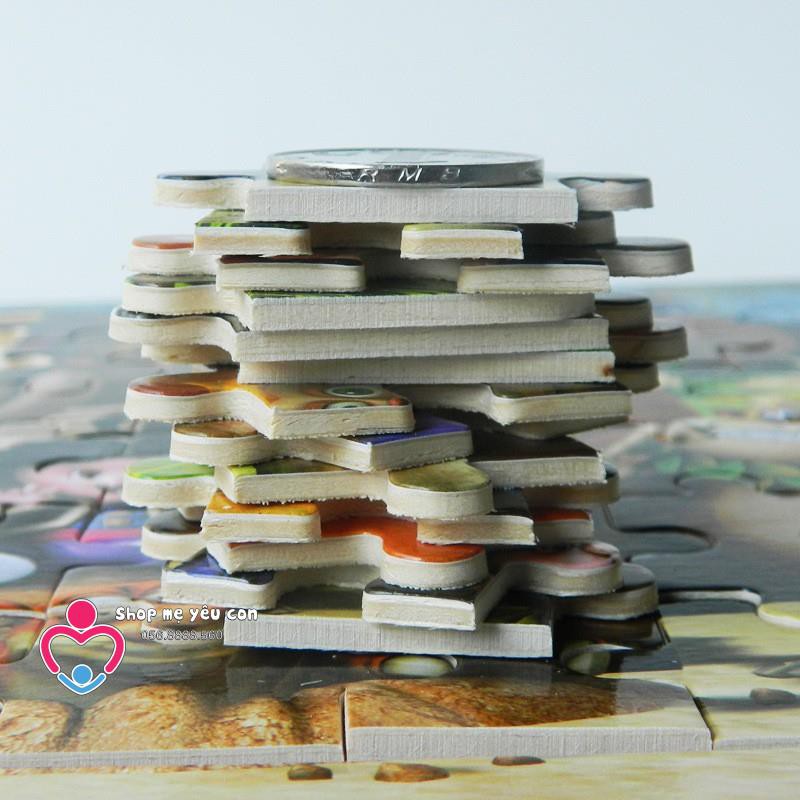Tranh xếp hình puzzle 60 miếng có khung nền - GHÉP HÌNH LEVEL 5 cho bé phát triển trí tuệ