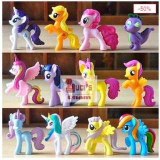 ĐỒ CHƠI NGỰA PONY THIÊN THẦN ( SET 12 CON LOẠI TO)