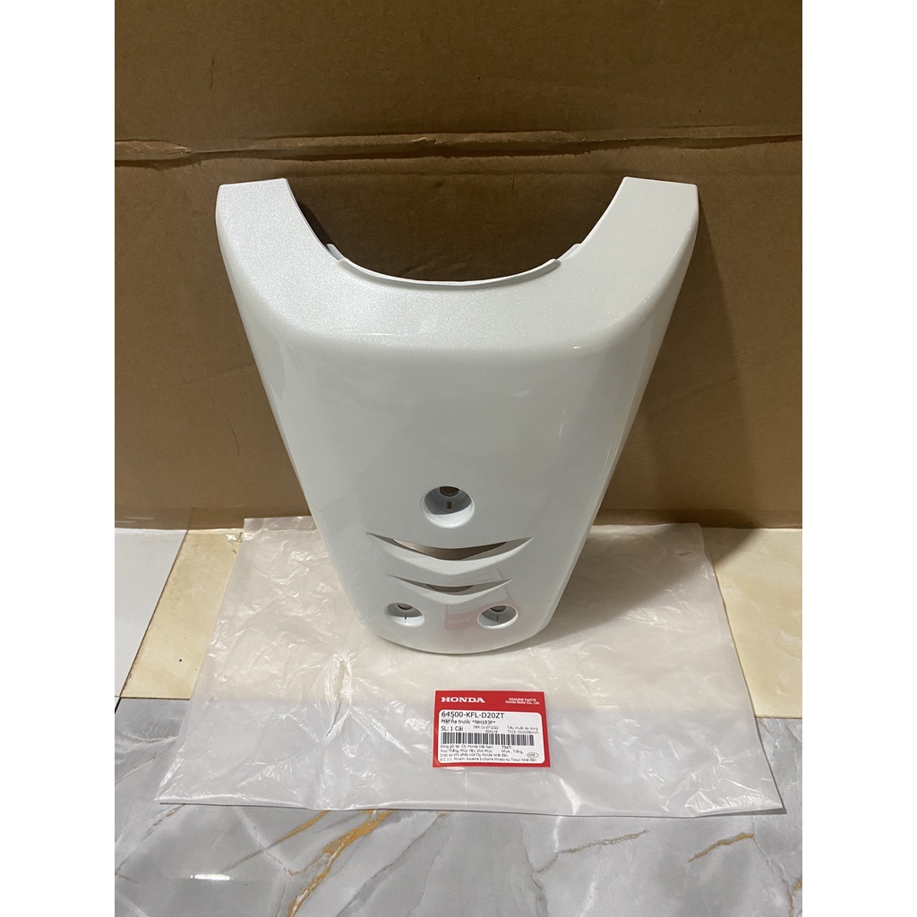 Bộ mặt nạ trước  HONDA WAVE ZX năm 2004 màu Trắng bạc. 64500KFLD20ZT