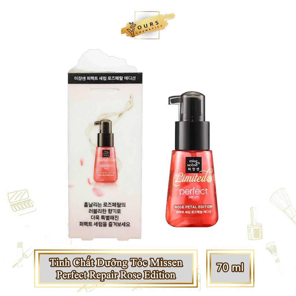 [Auth Hàn] Tinh Chất Dưỡng Tóc Misen Hoa Hồng Perfect Repair Rose Edition 70ml Đỏ - Tinh Dau Duong Toc Miseen Đỏ