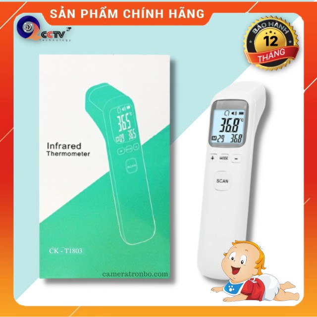 [GIÁ SỈ] Máy đo thân nhiệt hồng ngoại từ xa 1803, nhiệt kế điện tử hồng ngoại từ xa, bảo hành chính hãng