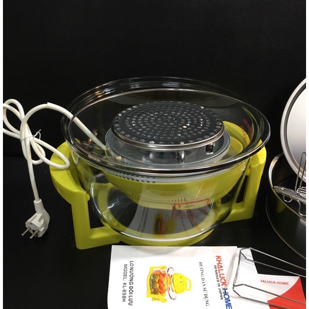 Lò nướng đa năng/ lò nướng thủy tinh Khaluck KL-658H - Hàng bảo hành chính hãng 12 tháng Có Vòng Inox