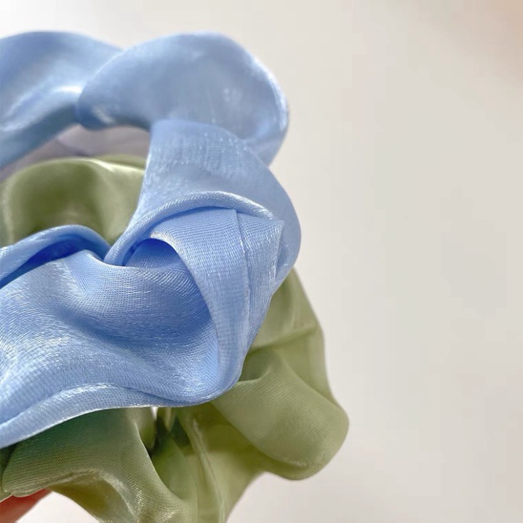 Dây cột tóc scrunchies 5 cái vải lụa nhũ PKX phụ kiện thời trang trang điểm hàn quốc