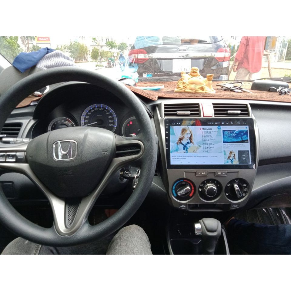 Màn hình DVD Android cho xe Honda City 2008 2009 2010 2011 2012 2013 2014 Tặng mặt dưỡng 10 inch theo xe Honda City