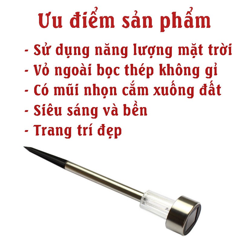 Đèn Sân Vườn, Đèn Năng Lượng Mặt Trời Sân Vườn Tiết Kiệm Điện Năng LEON OFFICIAL