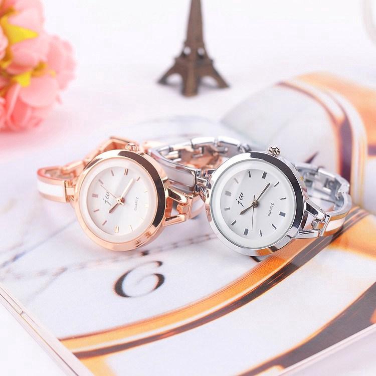Đồng Hồ Nữ Dây Kim Loại Mặt Tròn Thời Trang Giá Rẻ Đồng Hồ Quartz Đông Hồ Học Sinh Sinh Viên