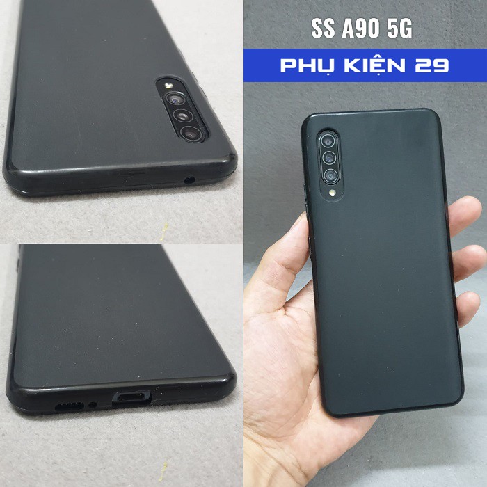 [SAMSUNG A80/A90 5G] Ốp lưng silicon dẻo đen/ trong nhám cáo cấp Henyou