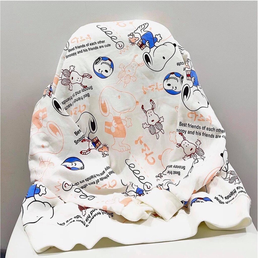 Áo cadigan nỉ in hình cún nữ- Khoác nỉ tay bồng dáng rộng cổ V - HANHAN SHOP | BigBuy360 - bigbuy360.vn