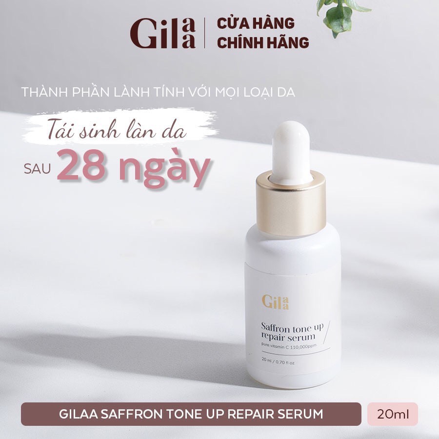[TẶNG SON GILAA ĐƠN TỪ 500K] Serum dưỡng, tinh chất dưỡng trắng Gilaa saffron tone up repair serum